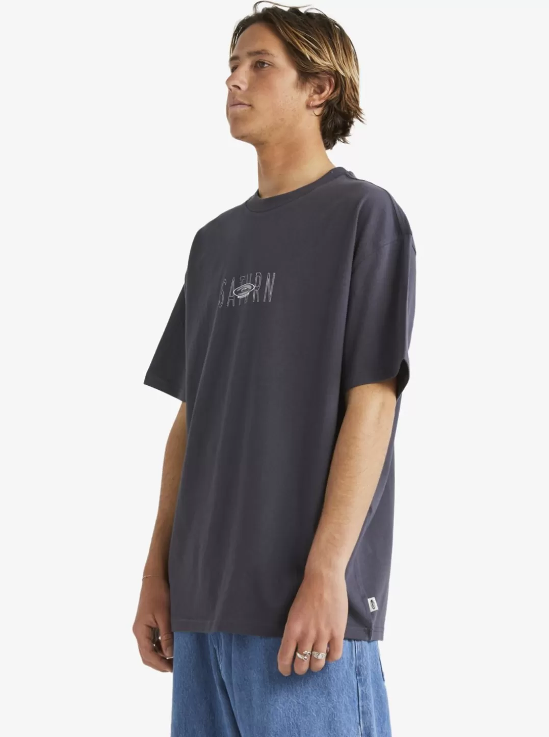 Clearance Saturn - T-Shirt Oversized Para Homem Homem T-Shirts