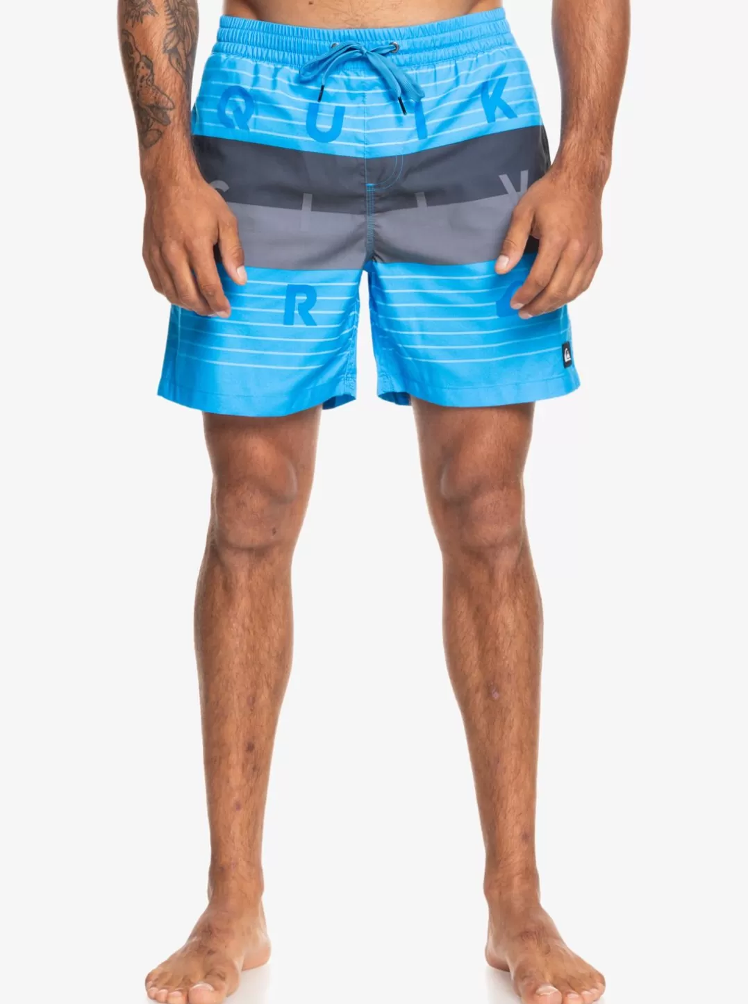 Hot Word Block 17" - Swim Shorts Homem Calcoes Para Voleibol